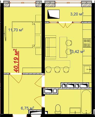 купить дом в караколн: 1 комната, 40 м², Элитка, 5 этаж, ПСО (под самоотделку) — 1