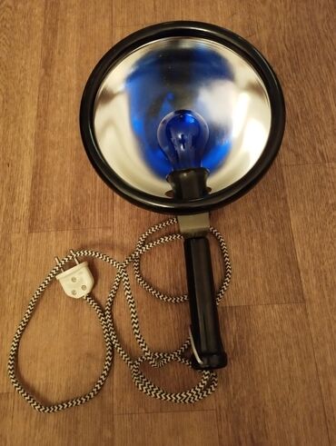 Медицинские лампы: Синяя лампа. рефлектор Минина, советский. Рабочий, в идеальном