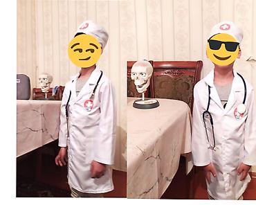 детский набор доктора: Uşaq üçün həkim kostyumu dəsti ölçü 2-9 yaşli uşaqlara uygundur - Ağ — 1