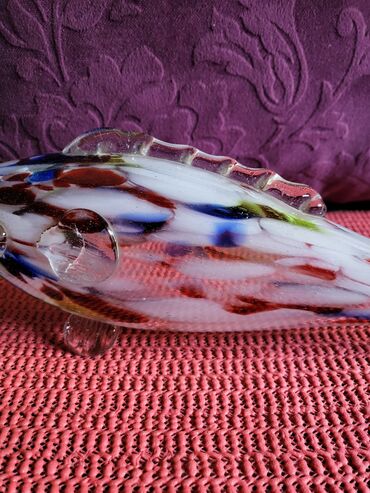 Staro posuđe i escajg: Murano nova figura duvano staklo. iz 60-ih. Duzina. 29,5cm — 10