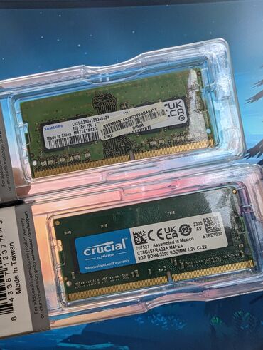 ddr4 8: Оперативная память, Б/у, Crucial, 8 ГБ, DDR4, 3200 МГц, Для ноутбука