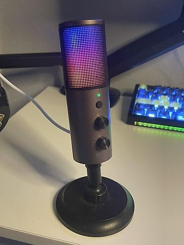 Студийные микрофоны: USB-микрофон с RGB‑подсветкой для стриминга, подкастов и голосовой — 3