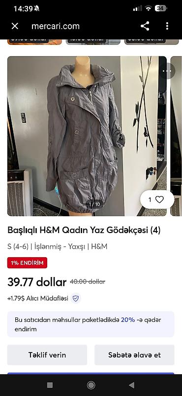 koja etek: Vetrovka kurtka, H&M, S — 1