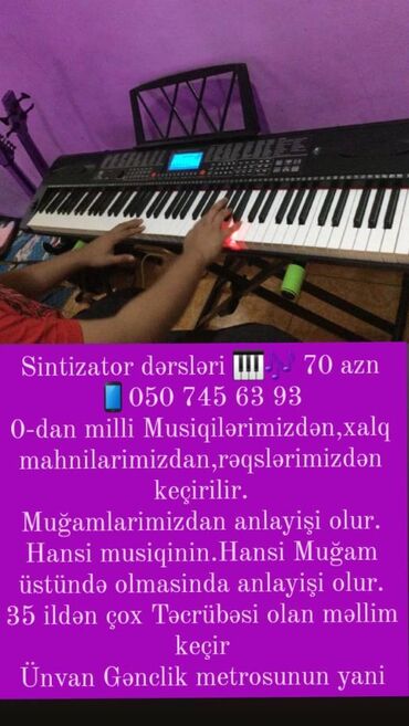 rus dili oyrenmek: Sintezator dərsləri ; 0 -dan. Milli musiqilərmizdən Xalq