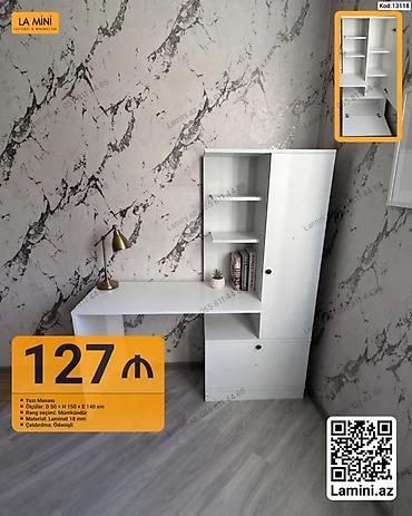 Sifarişlə mebel: Düz masa, Stulsuz, Polkalı, Siyirməsiz, Sadə laminat — 1