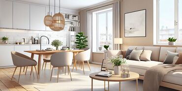сдаю квартиру на длительный срок в районе кызыл аскерь: 3 комнаты, 64 м², С мебелью