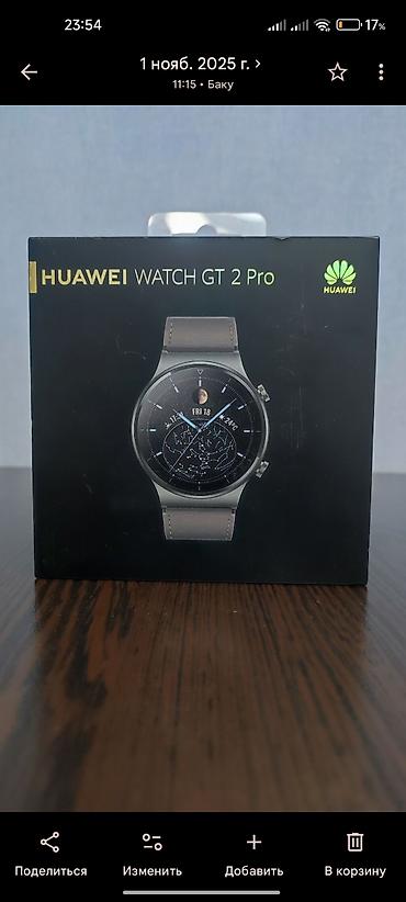 gt 2 pro: Huawei Watch GT 2 Pro – premium ağıllı saat - Korpus: titan gövdə — 1