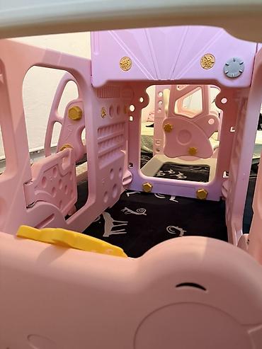 Игровые комплексы: Горка качеля Детский игровой комплекс 3-в-1 для дома: - Горка с — 5
