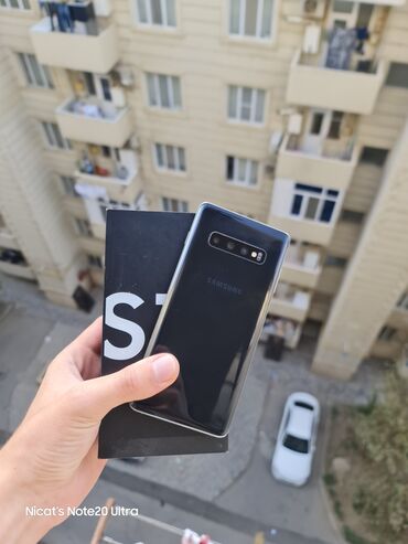 samsung planşetlər: Samsung Galaxy S10 Plus, 128 GB, rəng - Qara, Düyməli, Sensor, Barmaq izi