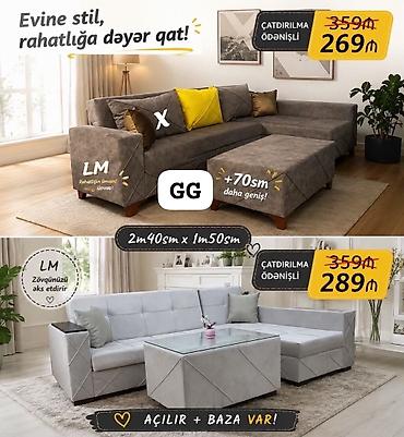 Məhsul: Künc divan dəsti (2 model) Xüsusiyyətlər: - Künc forması ilə