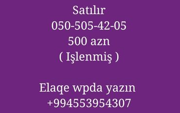 050 500 nomreler: Nömrə: ( 050 ) ( 5054205 ), İşlənmiş