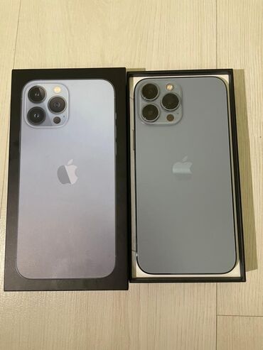 iphone 13 pro цена бишкек: IPhone 13 Pro Max, Колдонулган, 256 ГБ, Sierra Blue, Куту, 80 %