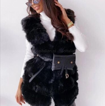 prsluk new yorker: S (EU 36), Faux fur, color - Black