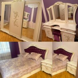 продается спальный гарнитур: İkinəfərlik çarpayı, Dolab, Termo, 2 tumba, İşlənmiş