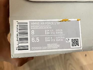 кроссовки nike force: Мужские кроссовки, 39, Nike, Б/у, цвет - Белый, Платная доставка, Самовывоз — 5