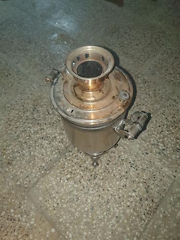 odun samavarı: Klassik kömürlü/odunlu samovar - Material: metal korpus, pirinç tonlu — 3