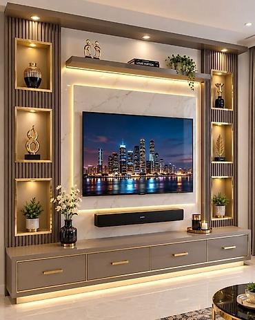 comfort mebel: Yeni, Düz TV altlığı, Polkalı — 2