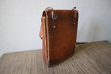 Антиквариат: Офицерский/полевой кожаный планшет 1940х гг. Состояние на фото, следы — 7