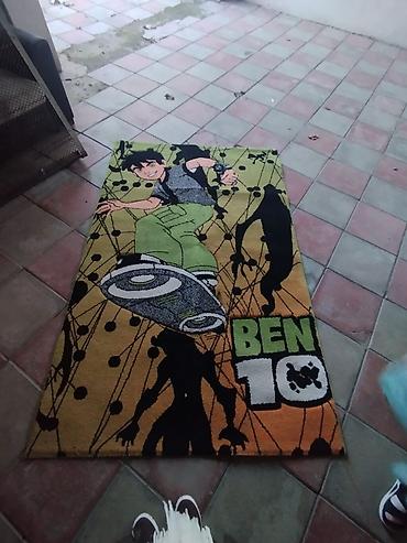 Döşəmə: Uşaq otağı üçün Ben 10 temalı xalça - Rəng və dizayn: Yaşıl, narıncı — 5