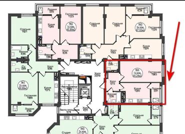 Продажа квартир: 1 комната, 45 м², Элитка, 2 этаж, ПСО (под самоотделку)