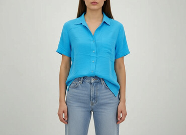 bluzki prążkowane krótki rękaw: Women`s shirt, size S