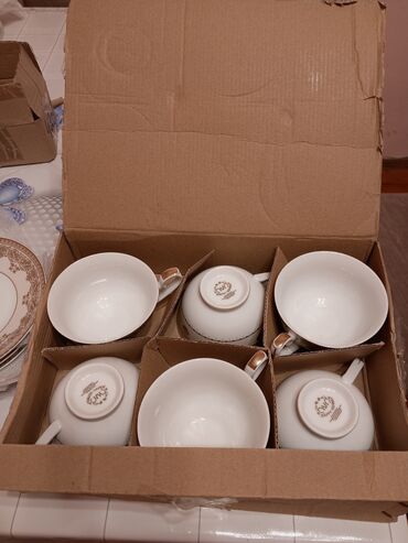 Fincanlar: Fincanlar, rəng - Qızılı, 6 ədədli dəst, Türkiyə — 12