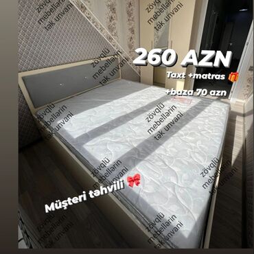 taxt dosekleri: Yeni, İkinəfərlik çarpayı, Bazasız, Matras ilə, Siyirməsiz