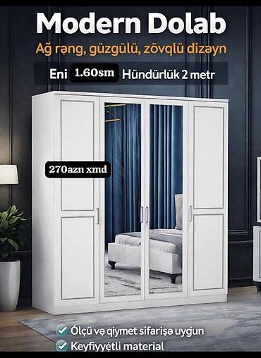 güzgülü skaf: Modern dolab – ağ və qara rəng variantları, güzgülü, zövqlü dizayn — 1