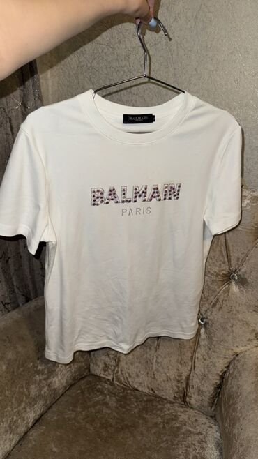 kişi köynekleri: Futbolka, Balmain, M (EU 38), rəng - Ağ