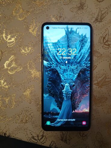 samsung a10 soliton: Samsung Galaxy A21S, 64 GB, rəng - Göy, Barmaq izi