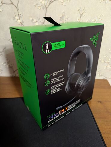 Колонки, гарнитуры и микрофоны: Запечатанные наушники Razer Kraken X Получил их в качестве подарка