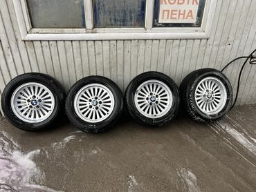 опель вектра с: Дөңгөлөктөрү толук 215 / 60 / R 16, Кыш, Колдонулган, Комплект, Жеңил унаалар, Куйма, тешиктери - 5