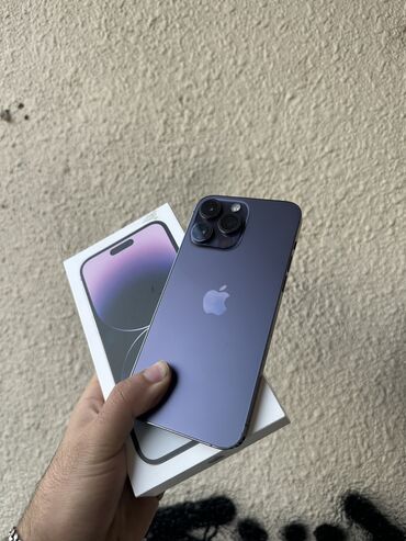 ikinci əl telefonlar iphone: IPhone 14 Pro Max, 128 GB, Deep Purple, Simsiz şarj, Face ID, Sənədlərlə