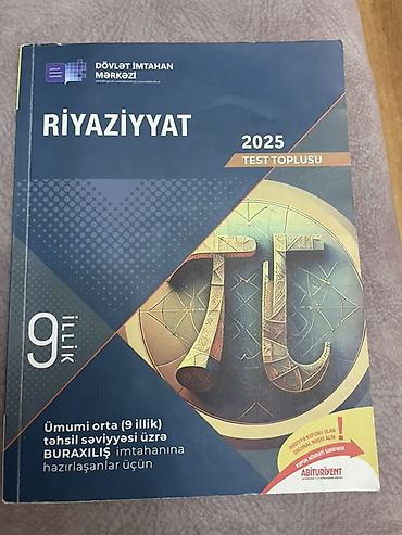 математика: Məhsul: Riyaziyyat 2025 – Test Toplusu (9 illik) - Nəşriyyat: Dövlət — 1