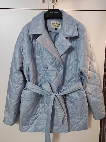 max mara: Стеганое куртка цвета нежно-голубой. - Бренд: MARIA Collection (на — 3