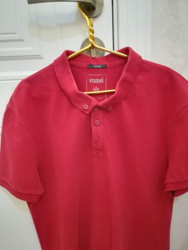 белые мужские футболки: Футболка Massimo Dutti, L (EU 40), цвет - Красный