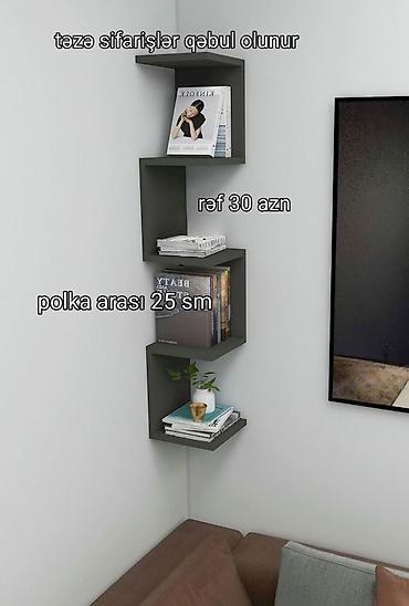 Rəflər: Dekorativ rəf, Corner shelf — 1