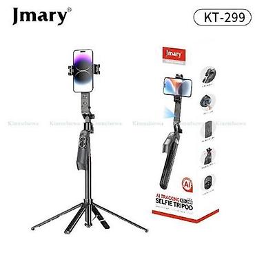 osmo mobile 7p: Селфи-палка-трипод Jmary KT-299 с AI-отслеживанием лица - 2-в-1 — 2