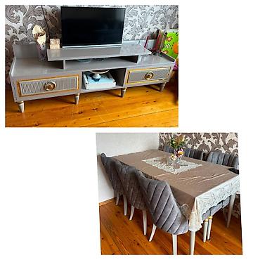 Digər mebel: N17Acilan masa, 8 eded stul ve tv altligi birlikde 500azn. Hamisi ela — 1