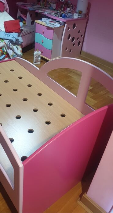 krevet na izvlacenje za decu: Za devojčice, bоја - Roze, Upotrebljenо