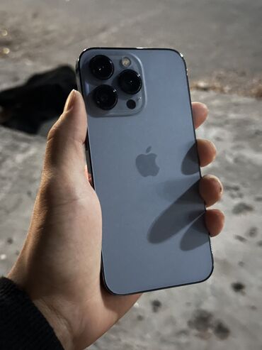 купить айфон 13 про макс 256 гб: IPhone 13 Pro, Колдонулган, 128 ГБ, Sierra Blue, Коргоочу айнек, Кабель, Куту, 80 %