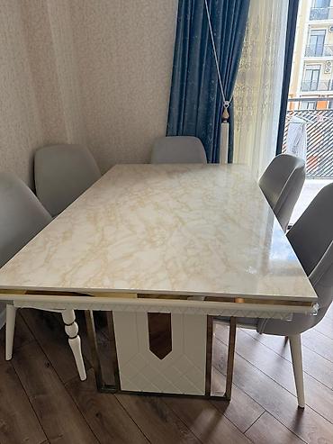 950 azn Masa dest-i satilir Turkıye ıstehsalı 6 eded Stul Masa acilir — 1