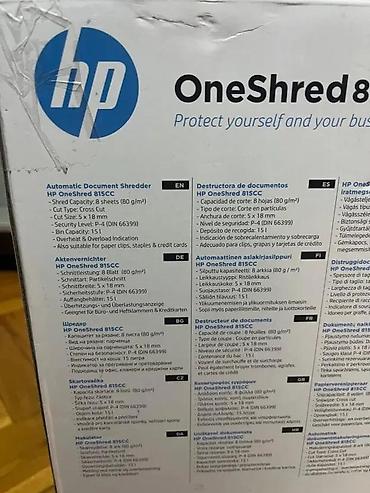 Ostali kućni aparati: HP OneShred 815CC – seckač dokumenata (cross-cut) - Sigurnosni nivo — 5