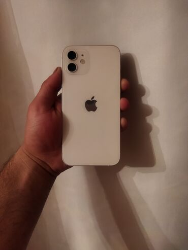 apple 12: IPhone 12, 64 GB, Ağ, Zəmanət, Simsiz şarj, Face ID