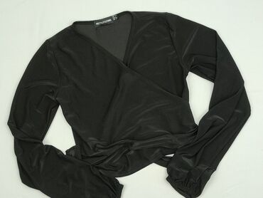 czarne bluzki sylwestrowa: PrettyLittleThing, Women's blouse, size 2XS