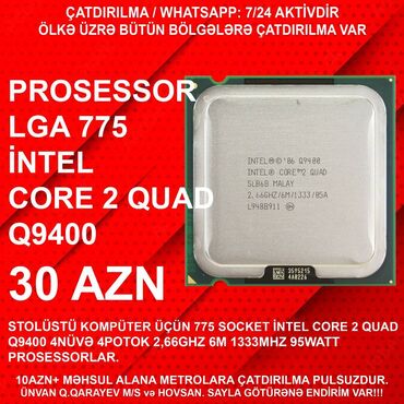 Prosessorlar: Prosessor Intel Core 2 Quad Core 2 Quad Q9400, İşlənmiş