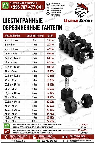 Гантели: Гантели 💪🏻 1кг=170сом ▫️разборные, железные (чугун) ▫️заводское — 15