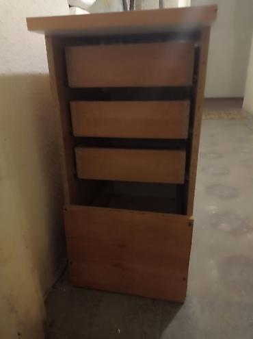 тумбочка для кухни: Mətbəx üçün çekmeçəli dolab - Material: ağcaqayın tonlarında laminat — 4