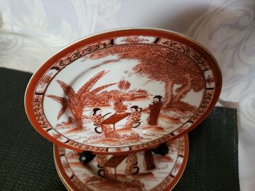 Kuhinjski setovi: Japanski desertni tanjiri,reljefni rad iz 70ih.god. Porcelanski — 7