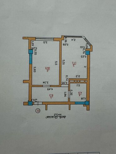Продажа квартир: 1 комната, 49 м², Элитка, 6 этаж, Евроремонт at lalafo.kg — 12 Продажа квартир: 1 комната, 49 м², Элитка, 6 этаж, Евроремонт — 12